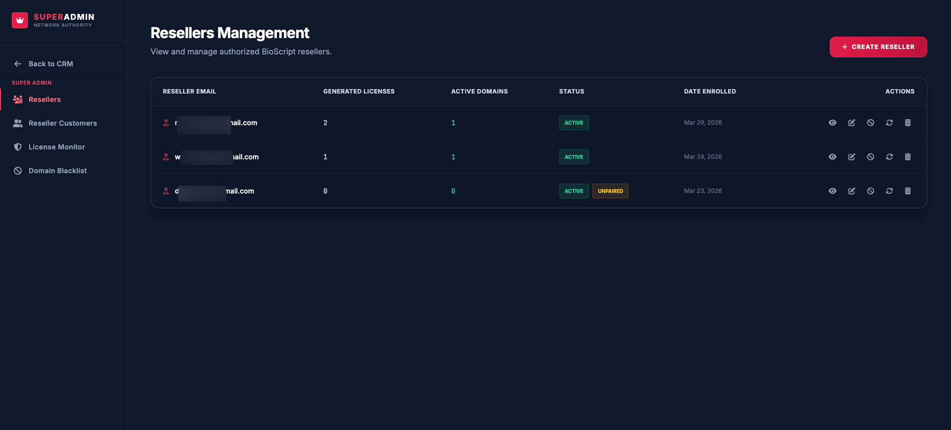 Reseller Dashboard